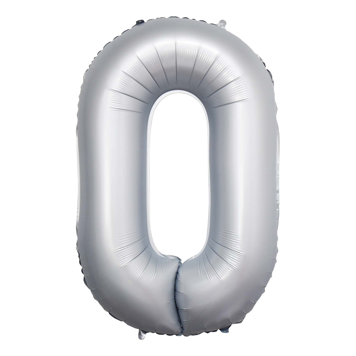 PARTYGRAM Balloons Frosty White Number 0 Foil Balloon, Matte Finish, 34 Inches, 1 Count 810077658147
