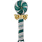 PARTYGRAM Balloons Giant Green Candy Cane Supershape Balloon, 59 Inches, 1 Count 810120717111