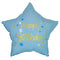 PARTYGRAM Balloons Happy Birthday Blue Star Shaped Foil Balloon, 18 Inches, 1 Count 810120717159