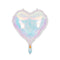 PARTYGRAM Balloons Iridescent Air-Filled Heart Shaped Foil Balloon, 18 Inches, 1 Count
