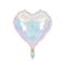PARTYGRAM Balloons Iridescent Air-Filled Heart Shaped Foil Balloon, 18 Inches, 1 Count