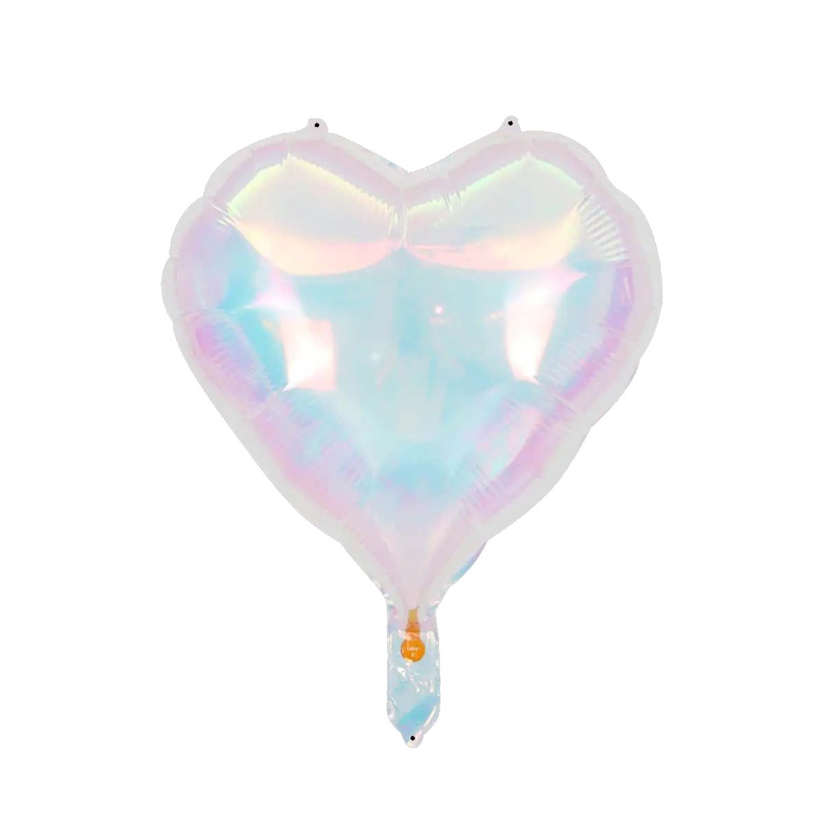 PARTYGRAM Balloons Iridescent Air-Filled Heart Shaped Foil Balloon, 18 Inches, 1 Count