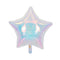 PARTYGRAM Balloons Iridescent Air-Filled Star Shaped Foil Balloon, 18 Inches, 1 Count 810120714585