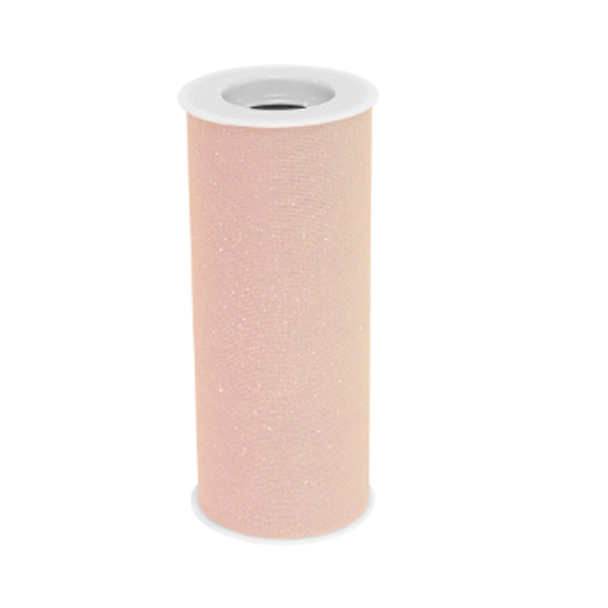 PORTOFINO INTERNATIONAL TRADING USA Decorations Blush Glittered Tulle Roll, 6 x 360 Inches, 1 Count 745910740980