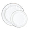 PORTOFINO INTERNATIONAL TRADING USA Disposable-Plasticware Deluxe Silver Round Plastic Plate Set, 50 Count 745910749655