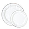 PORTOFINO INTERNATIONAL TRADING USA Disposable-Plasticware Deluxe Silver Round Plastic Plate Set, 50 Count 745910749655