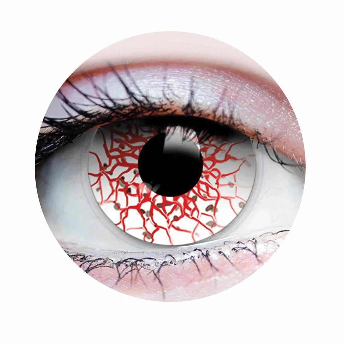 PRIMAL CONTACT LENSES Costume Accessories PRIMAL® Berserker I - White and Red Coloured Contact Lenses, 3 months usage 628153229293