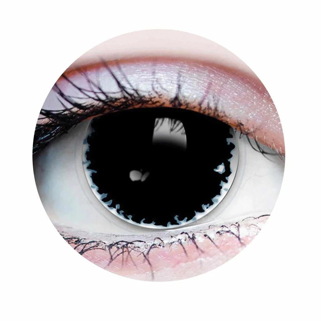 PRIMAL CONTACT LENSES Costume Accessories PRIMAL® Chaos - Black Coloured Contact Lenses, 3 months usage 628153229415