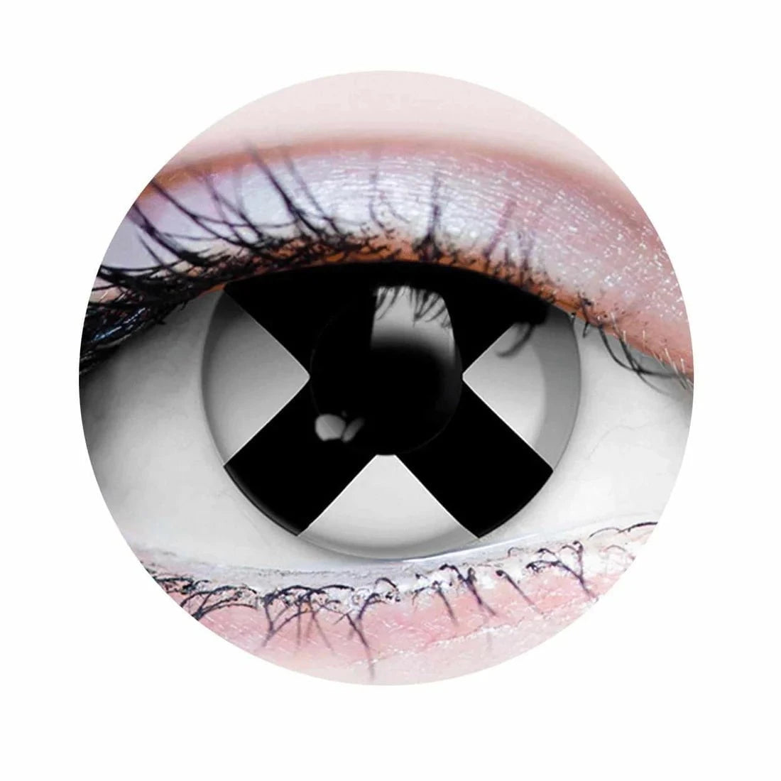 PRIMAL CONTACT LENSES Costume Accessories PRIMAL® Deadman I - Black & White Coloured Contact Lenses, 3 Month Usage 628153228869