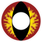 PRIMAL CONTACT LENSES Costume Accessories PRIMAL® Dragon - Red and Yellow Reptile Coloured Contact Lenses, 3 months usage 628153228135