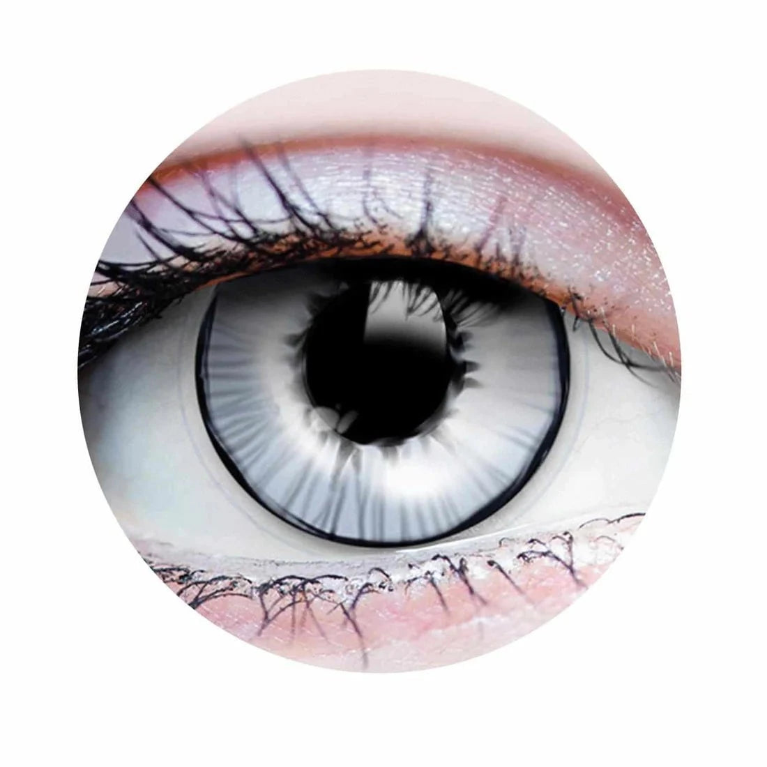 PRIMAL CONTACT LENSES Costume Accessories PRIMAL® Ghost - Grey Coloured Contact Lenses, 3 months usage 628153229255