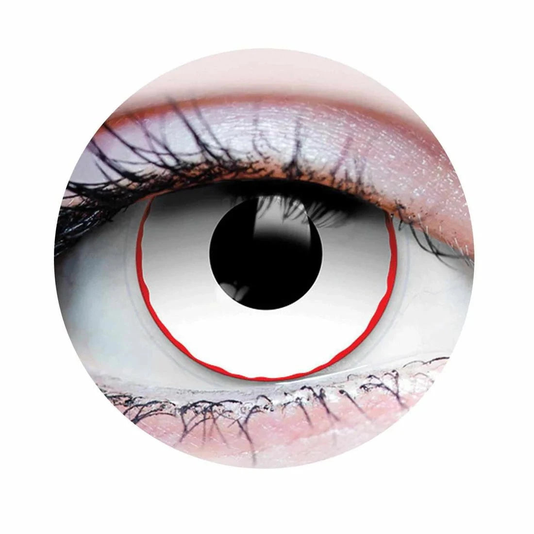 PRIMAL CONTACT LENSES Costume Accessories PRIMAL® Hellraiser II - White and Red Coloured Contact Lenses, 3 months usage 628153229057