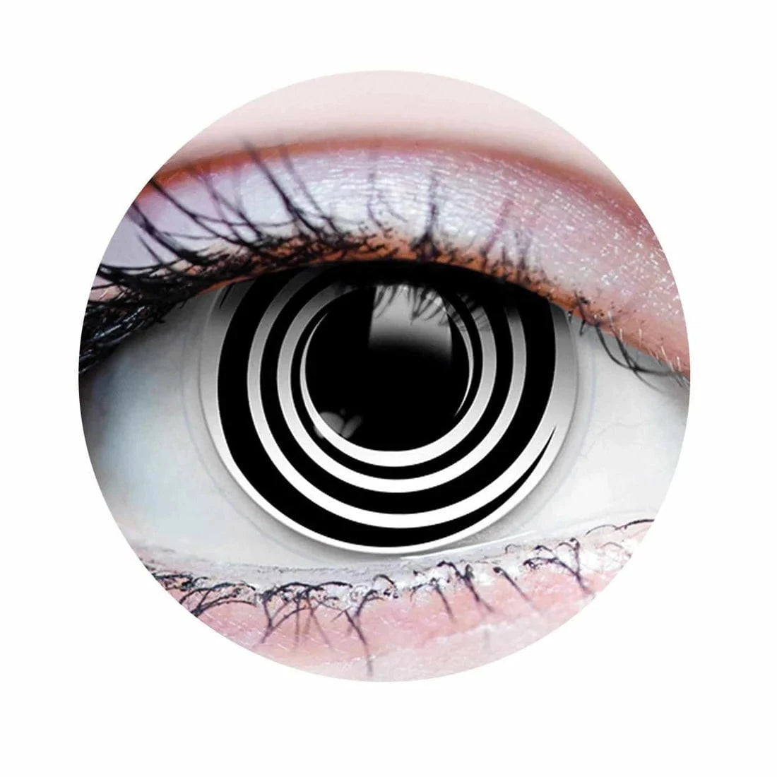 PRIMAL CONTACT LENSES Costume Accessories PRIMAL® Hypnotized - Black and White Coloured Contact Lenses, 3 months usage 628153227893