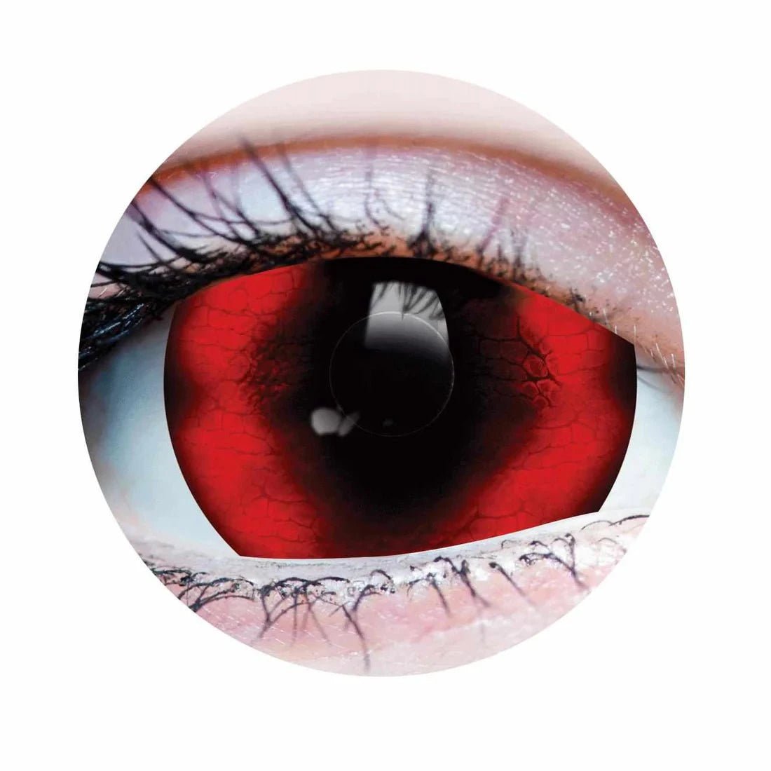 PRIMAL CONTACT LENSES Costume Accessories PRIMAL® Reptilian - Red Coloured Contact Lenses, 3 months usage 628153229583