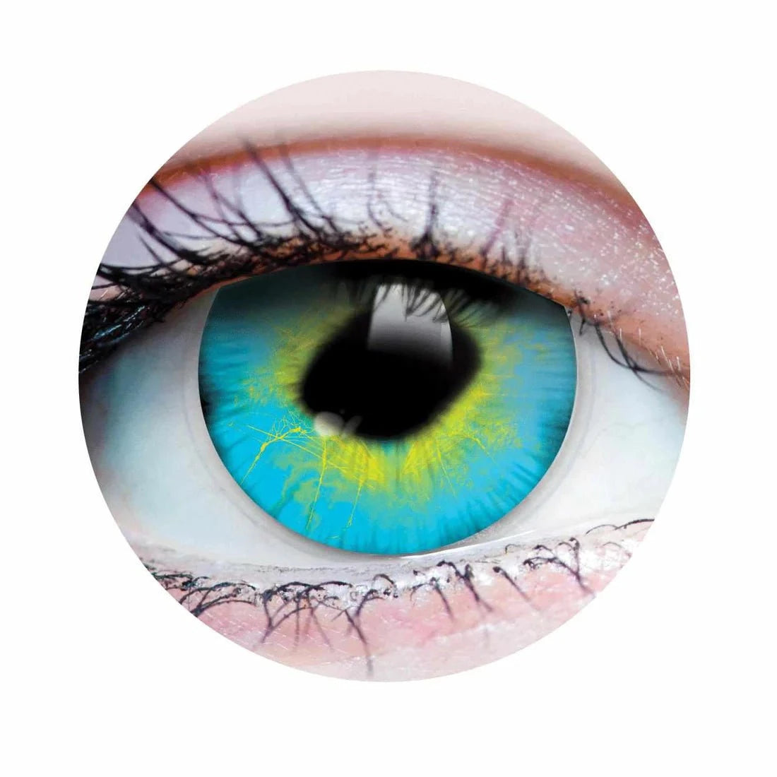 PRIMAL CONTACT LENSES Costume Accessories PRIMAL® Strange - Green And Blue Cosplay Coloured Contact Lenses, 3 months usage 628153229538