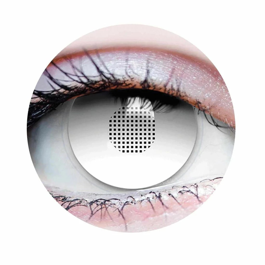 PRIMAL CONTACT LENSES Costume Accessories PRIMAL® Sub Zero - Whiteout Contact Lenses, 3 months usage 628153229330