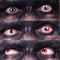 PRIMAL CONTACT LENSES Costume Accessories PRIMAL ® Undead - White with Red Blood Coloured Contact Lenses, 3 Months Usage 628153229477