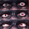 PRIMAL CONTACT LENSES Costume Accessories PRIMAL ® Undead - White with Red Blood Coloured Contact Lenses, 3 Months Usage 628153229477