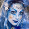 PRIMAL CONTACT LENSES Costume Accessories PRIMAL® Wraith I - White and Blue Coloured Contact Lenses, 3 months usage 628153229309