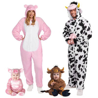 Costumes pour famille d'animaux de la ferme