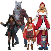 Costumes pour famille du chaperon rouge