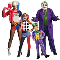 Costumes pour famille de Joker et Harley Quinn