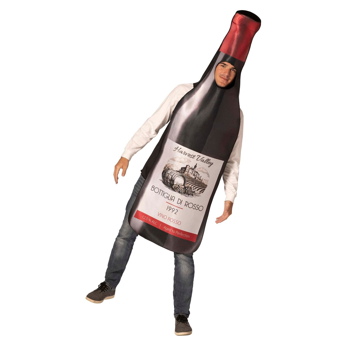 RASTA IMPOSTA PRODUCTS Costumes Red Wine Bottle Costume for Adults