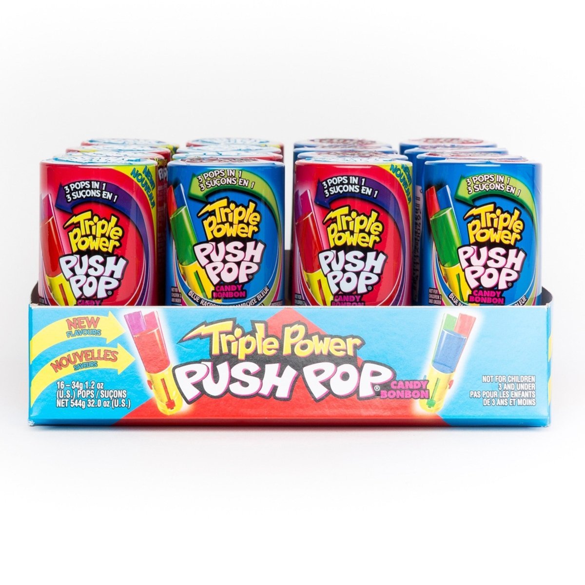REGAL CONFECTION INC. Candy Triple Power Push Pop, 1 Count