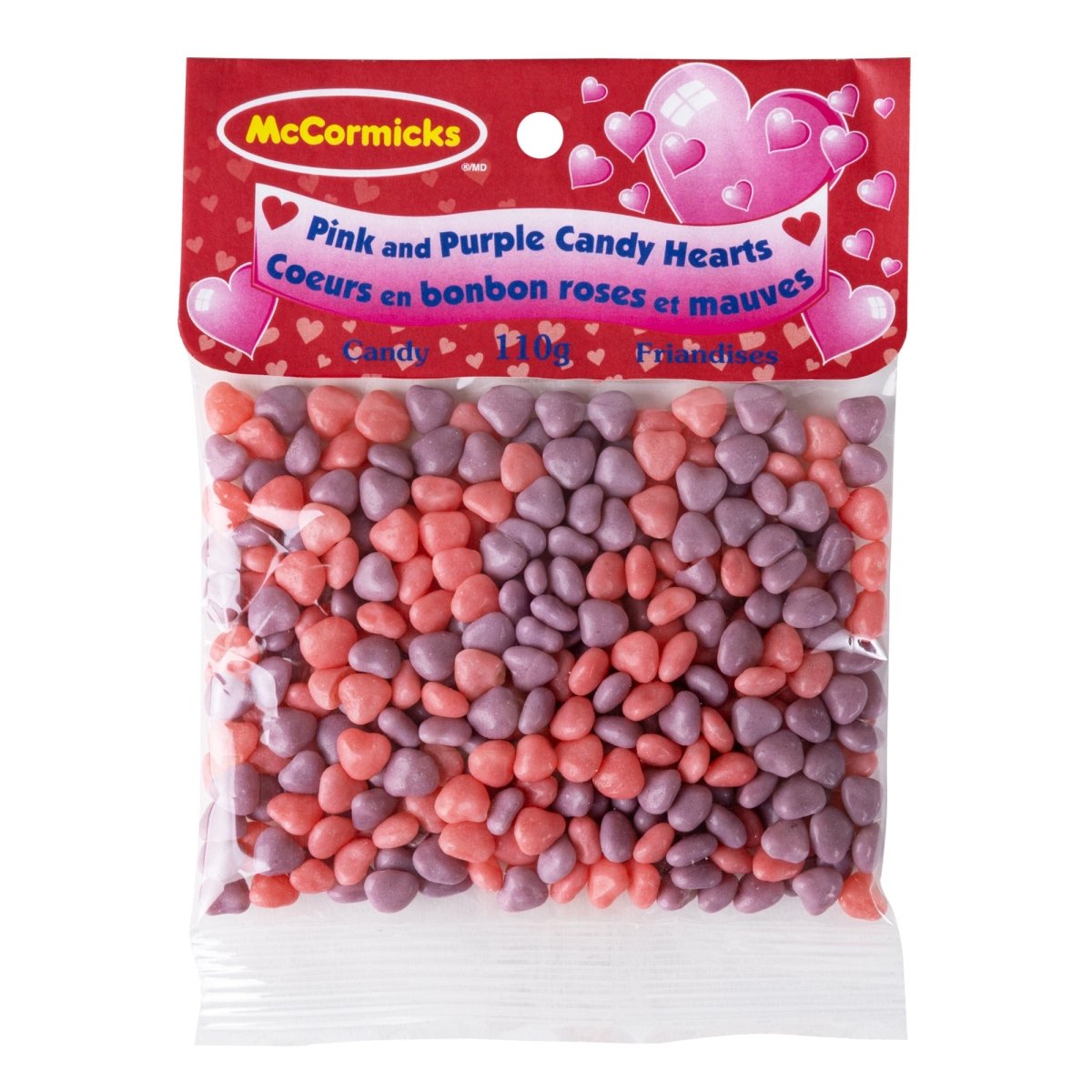 REGAL CONFECTION INC. Valentine's Day Pink and Purple Candy Hearts, 110g, 1 Count 662572802699