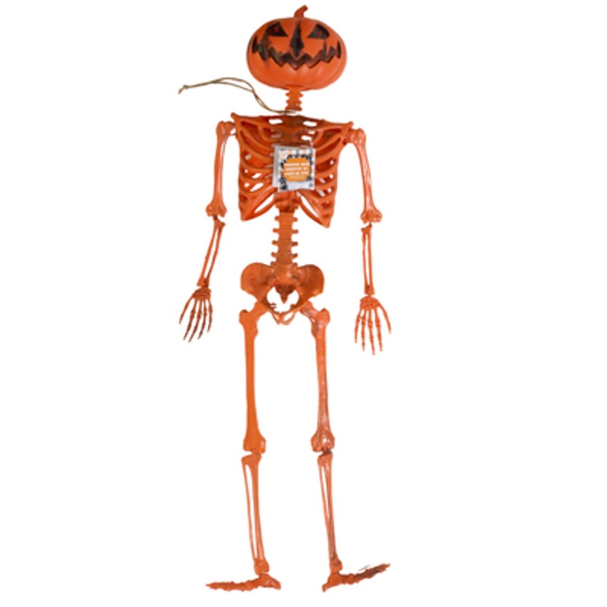 Light-Up Hanging Orange Skeleton, 36 Inches, 1 Count | Party Expert