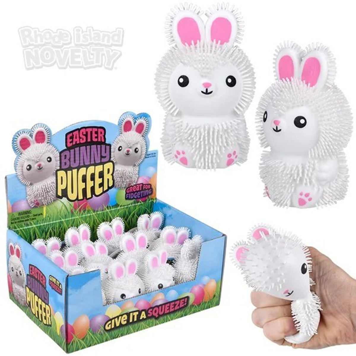 RHODE ISLAND NOVELTY Easter Easter Bunny Puffer, 3.5 Inches, 1 Count 097138963703