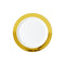 Ritch Import Disposable-Plasticware White Plates with Solid Gold Hot Stamp, 7 Inches, 10 Count 65573115823
