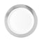 Ritch Import Disposable-Plasticware White Plates with Solid Silver Hot Stamp, 10 Inches, 8 Count 65573115828