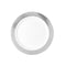 Ritch Import Disposable-Plasticware White Plates with Solid Silver Hot Stamp, 7 Inches, 10 Count 655731158225