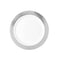 Ritch Import Disposable-Plasticware White Plates with Solid Silver Hot Stamp, 7 Inches, 10 Count 655731158225