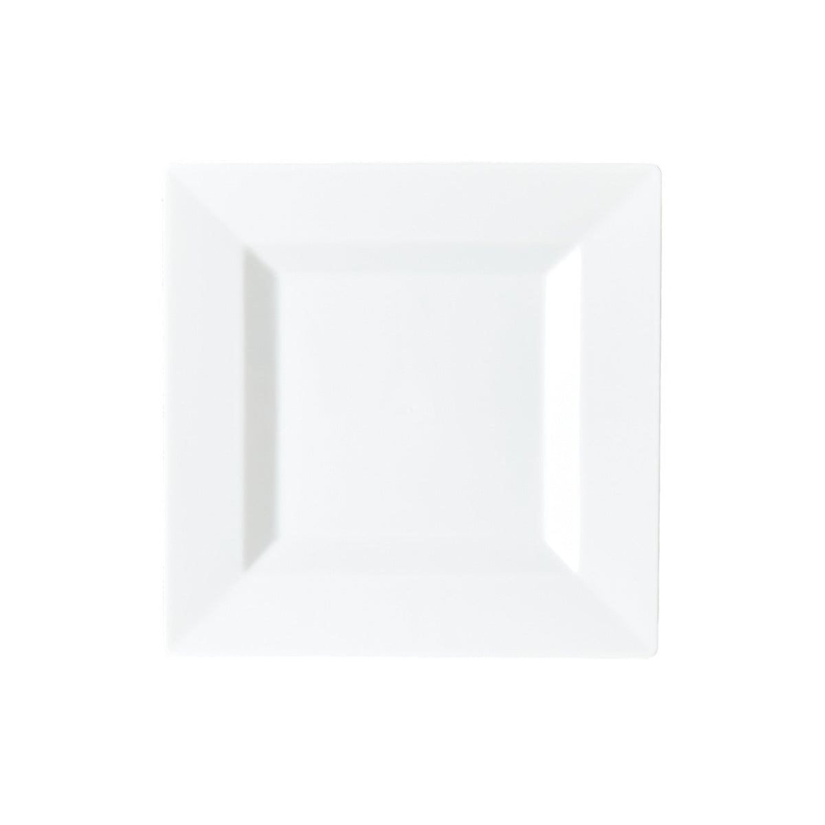 Ritch Import Disposable-Plasticware White Square Plates, 6 Inches, 12 Count 655731150304