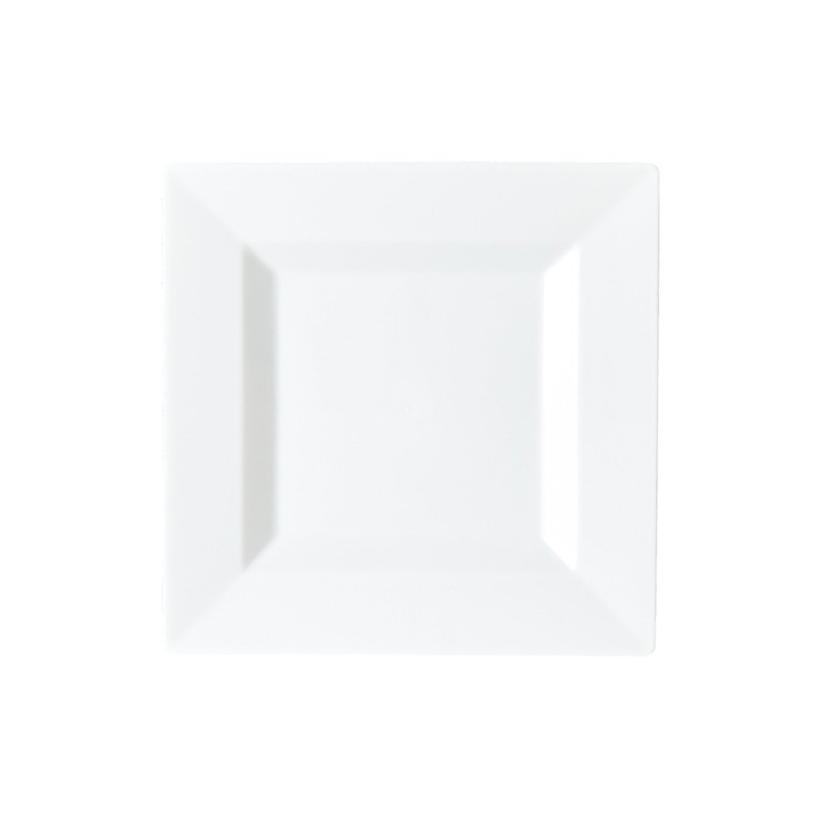 Ritch Import Disposable-Plasticware White Square Plates, 6 Inches, 12 Count 655731150304