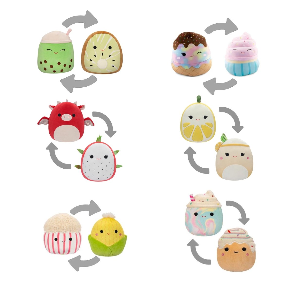 ROYAL SPECIALTY SALES Plushes FlipAMallows Squishmallow Plush, 12 Inches, Assortment, 1 Count 196566394735