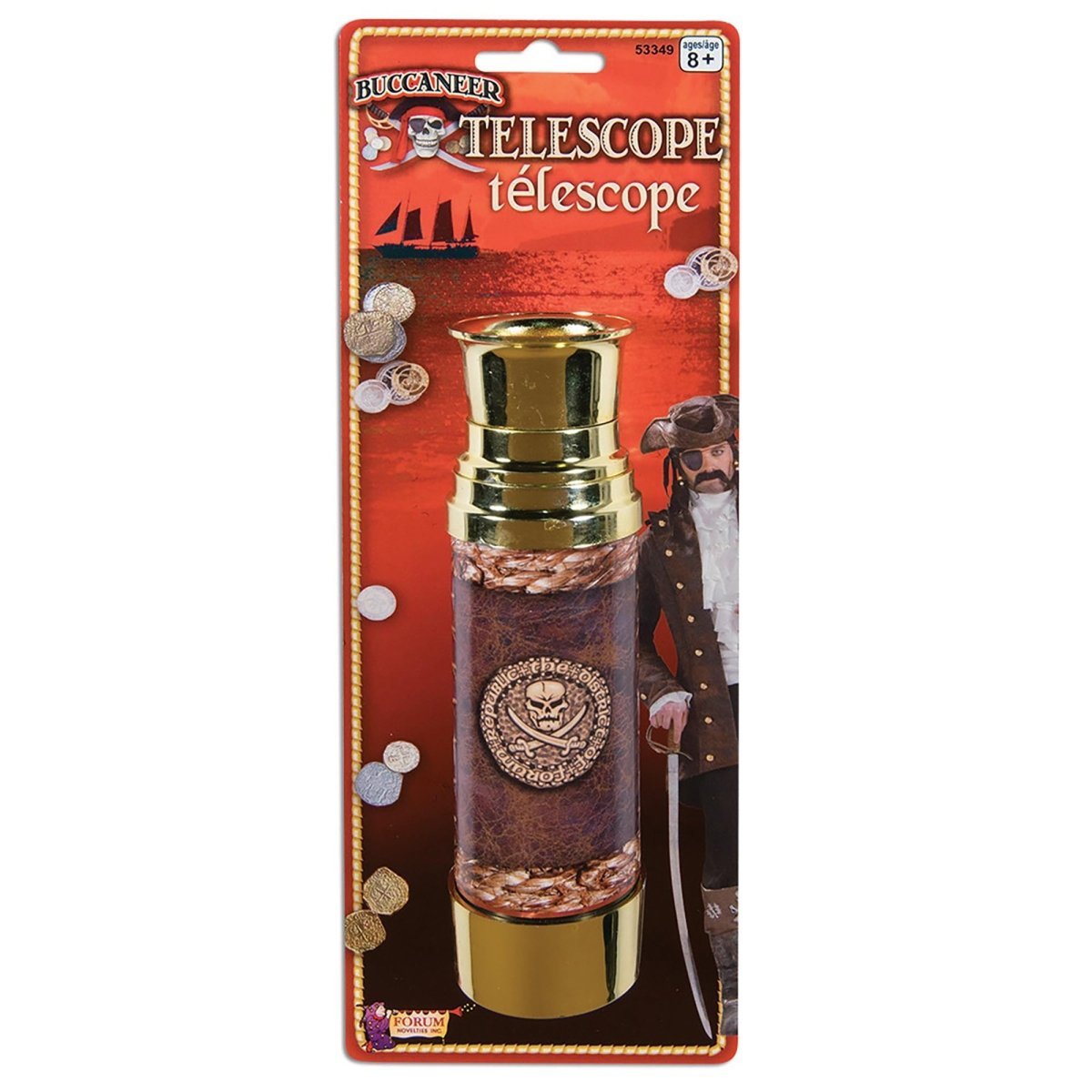 RUBIES II (Ruby Slipper Sales) Costume Accessories Pirate Deluxe Telescope, 1 Count 721773533495