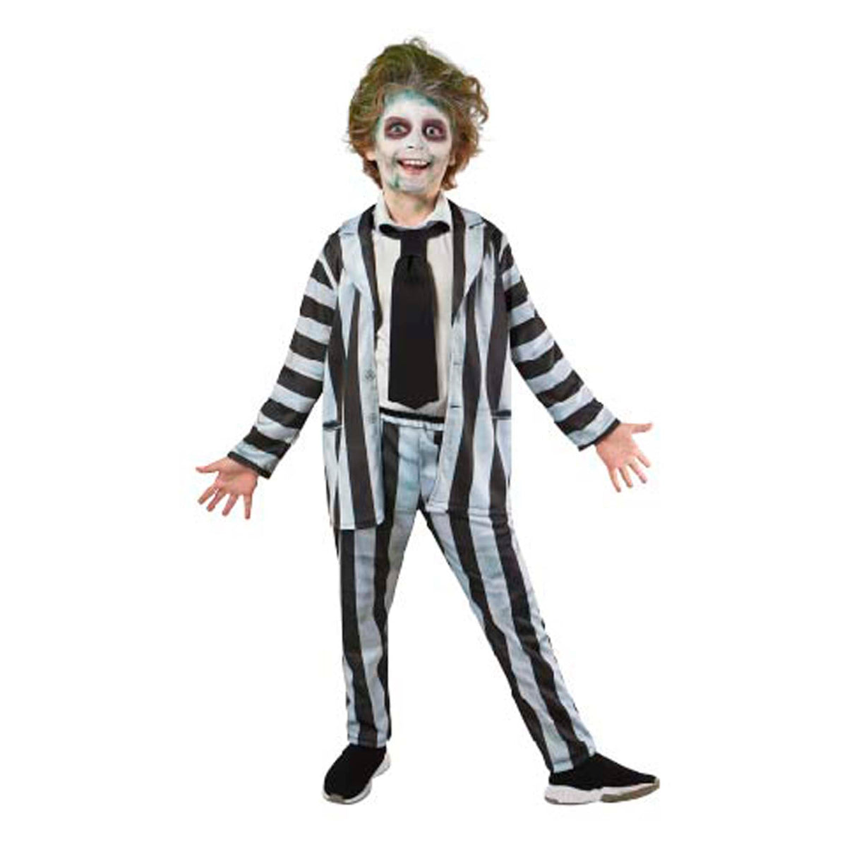 RUBIES II (Ruby Slipper Sales) Costumes Beetlejuice Costume for Kids, Striped Jacket & Pants