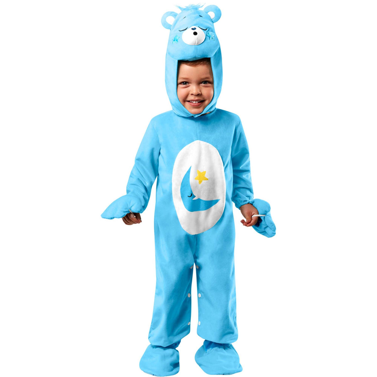RUBIES II (Ruby Slipper Sales) Costumes Care Bears Bedtime Bear Costume for Kids, Blue Jumpsuit with Hood