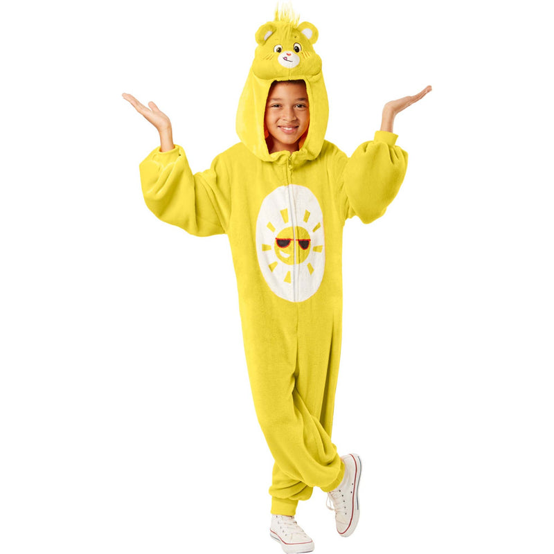 RUBIES II (Ruby Slipper Sales) Costumes Care Bears Funshine Costume for Kids, Yellow Jumpsuit with Hood