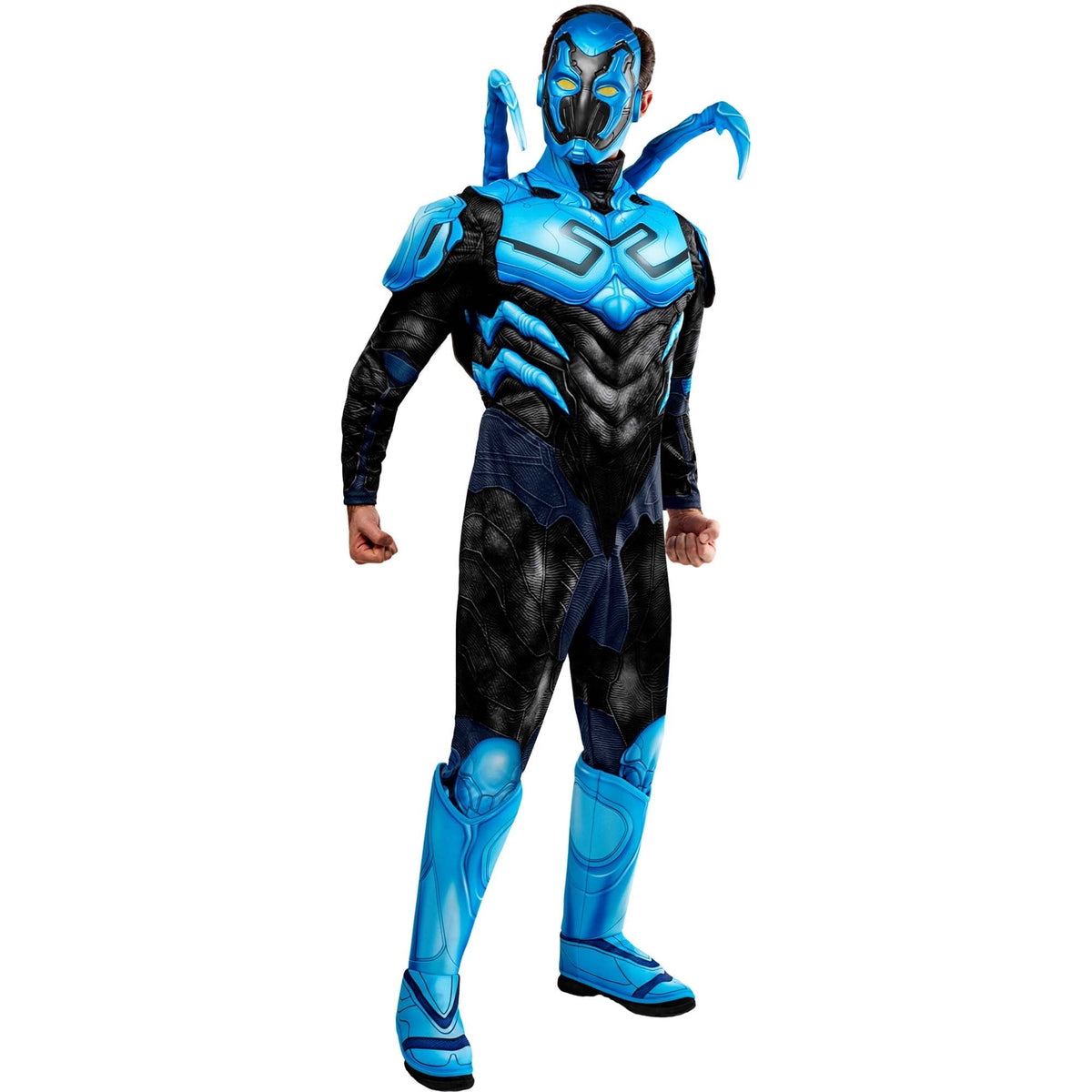 RUBIES II (Ruby Slipper Sales) Costumes DC Blue Beetle Deluxe Costume for Adults, Blue Padded Jumpsuit