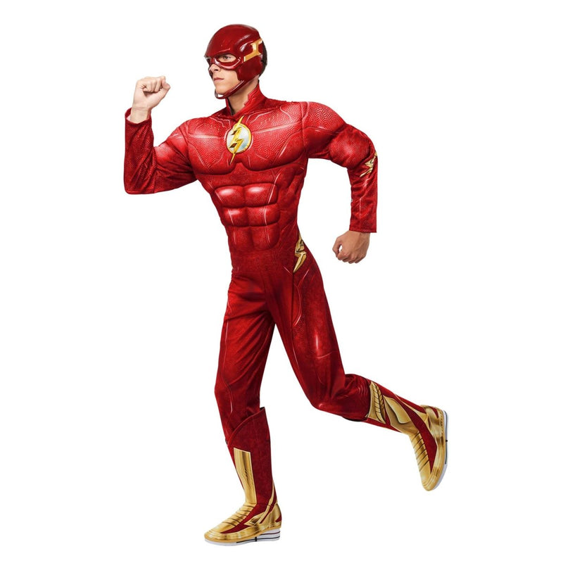 DC The Flash Costume for Adults, Red Padded Jumpsuit Party Expert