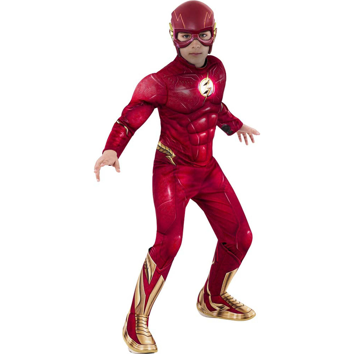 RUBIES II (Ruby Slipper Sales) Costumes DC The Flash Costume for Kids, Red Padded Jumpsuit