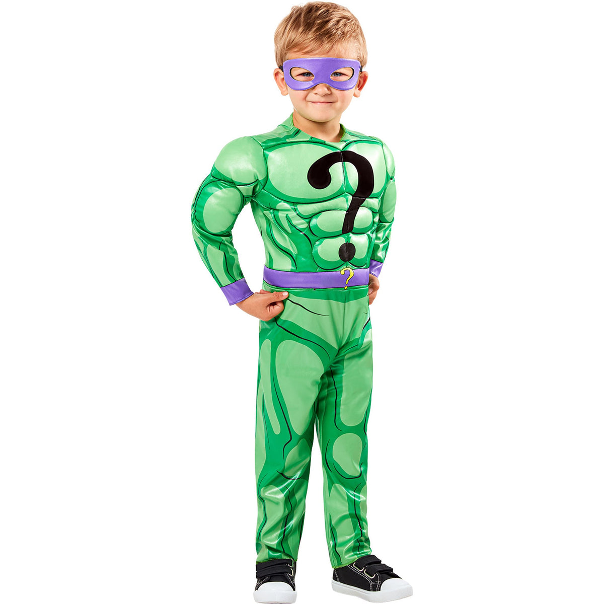 RUBIES II (Ruby Slipper Sales) Costumes Riddler Costume for Toddlers, Jumpsuit and Eye Mask