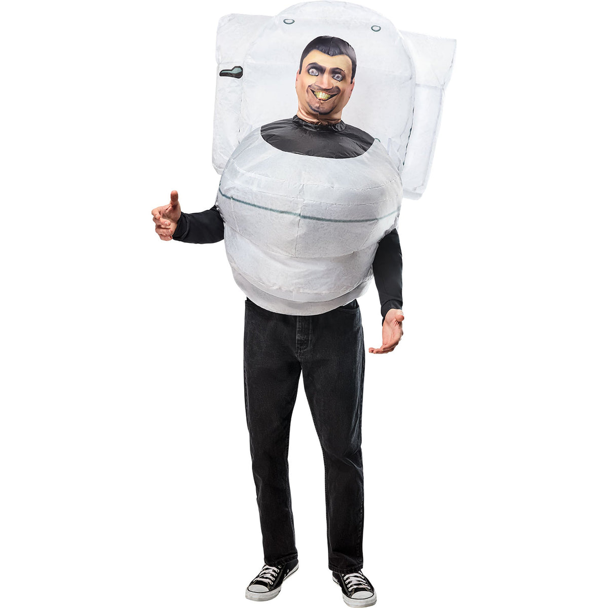RUBIES II (Ruby Slipper Sales) Costumes Skibidi Toilet Inflatable Costume with Mask for Adults 195884119587