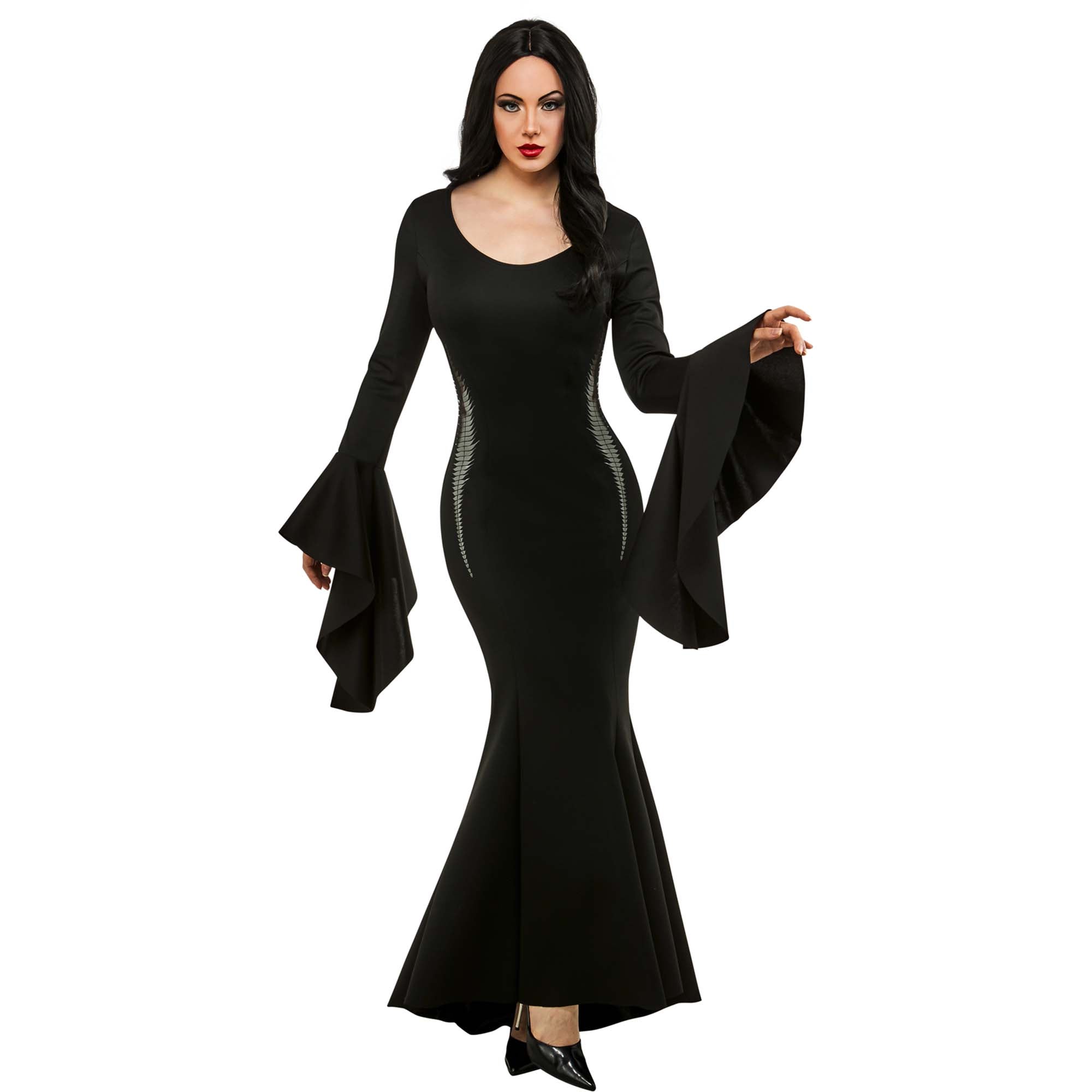 Wednesday Morticia Costume for Adults, Black Dress | Party Expert