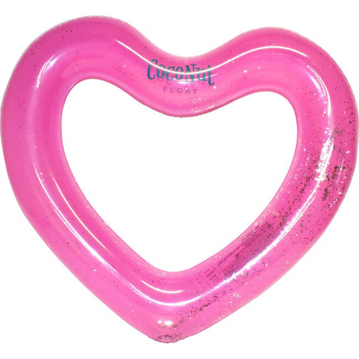 SALUS BRANDS Summer Pink Glitter Heart Pool Float, 40 x 48 Inches, 1 Count 810034400987