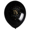 SANTEX Age Specific Birthday Black and Gold 18th Birthday Latex Balloons, 12 Inches, 6 Count 3660380070382